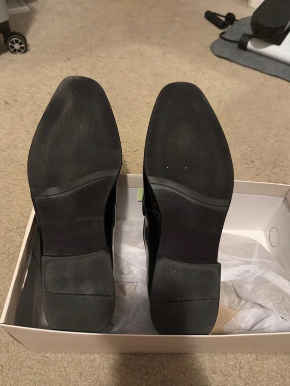 Black patent leather shoes